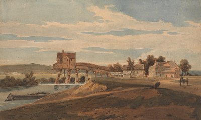 The Watermill above the Bridge at Charenton by Thomas after Girtin